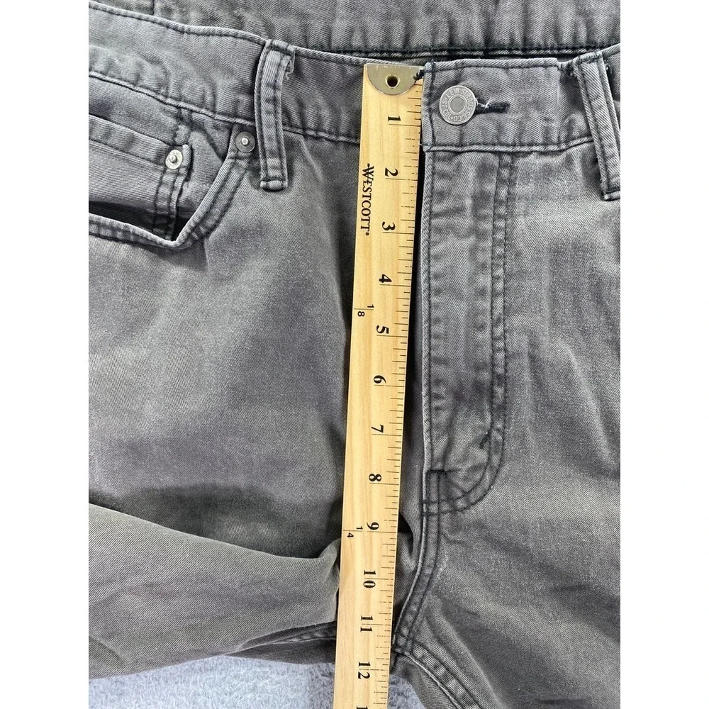 Levis 514 Jeans Mens 38x30 Gray Straight Fit Five Pocket 100% Cotton Pants Denim